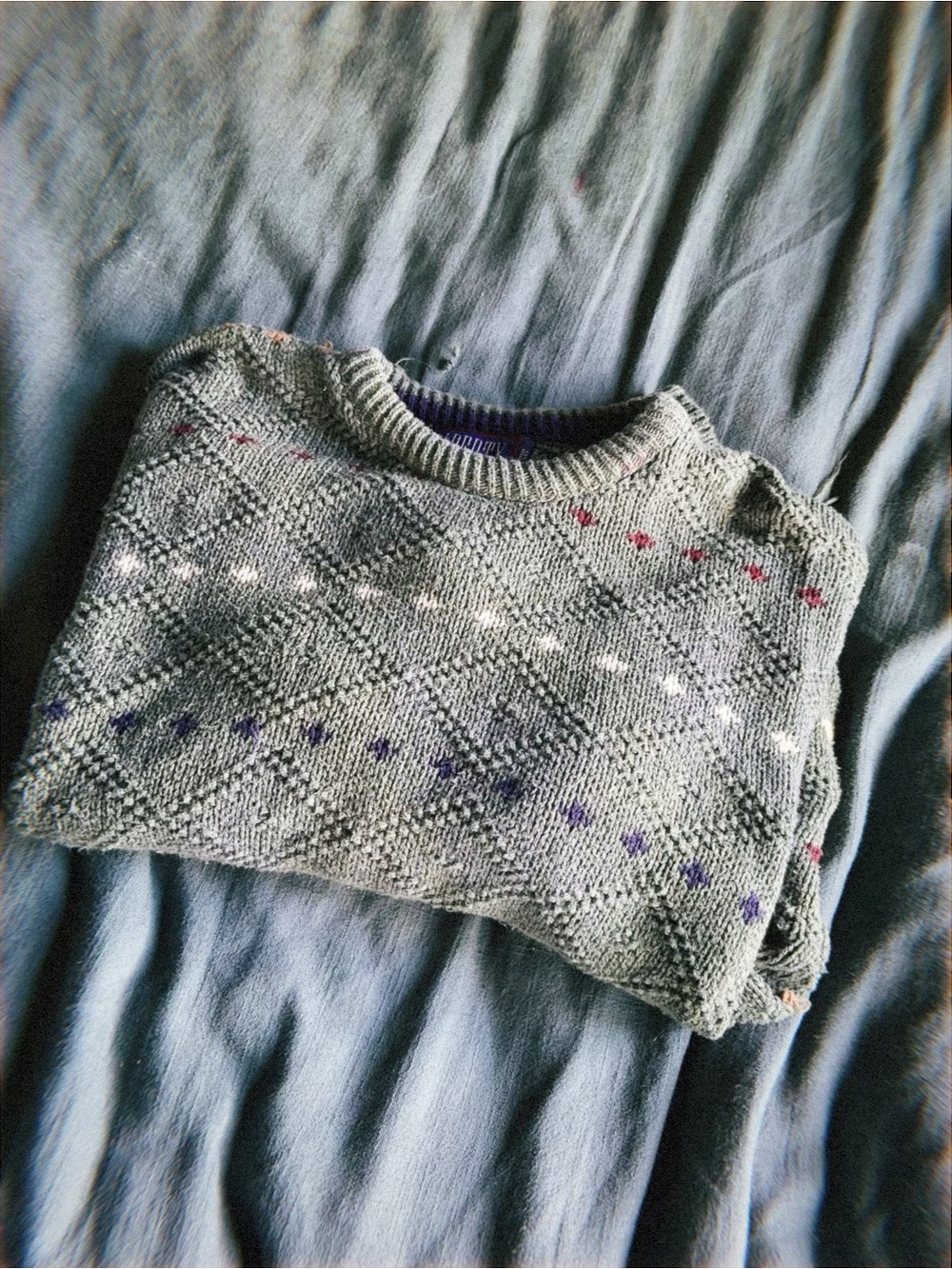 Vintage green Liberty 100% cotton knit sweater